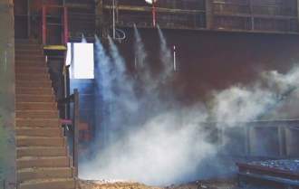 Hệ thống phun sương ngăn bụi bẩn trong nhà máy sản xuất