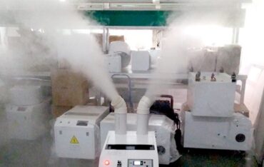 Mô hình máy tạo ẩm cho nhà yến đang được sử dụng